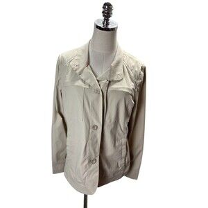 Eddie Bauer Top Women's Size 14 Beige Button Up